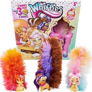 Whiffies, S’mores 3-Pack, Collectible Animals with Scented Plush Tails